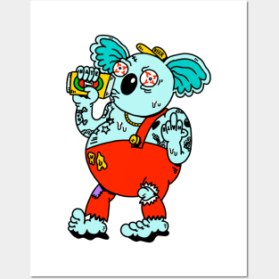 Blinky Bill goes downhill Posters and Art